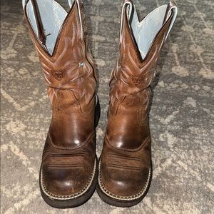 Aritat Brown Leather Western Boots